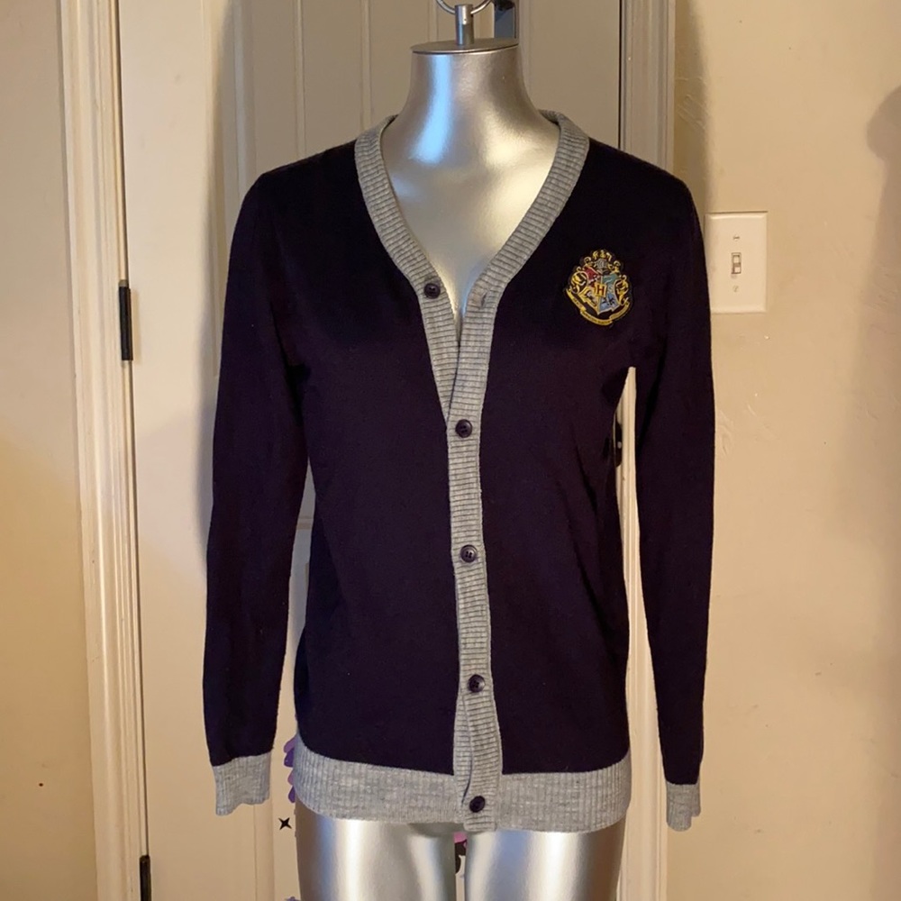 Black and gray Harry Potter cardigan